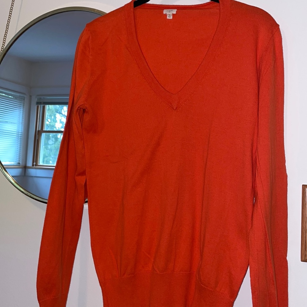 J Crew V-Neck Sweater 🧡